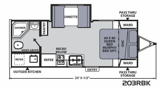 Coachmen Apex Nano 203RBK floor plan