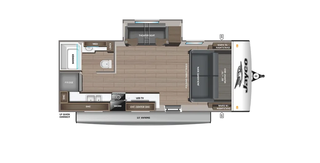 2025 Jayco Jay Feather 19MRK floor plan