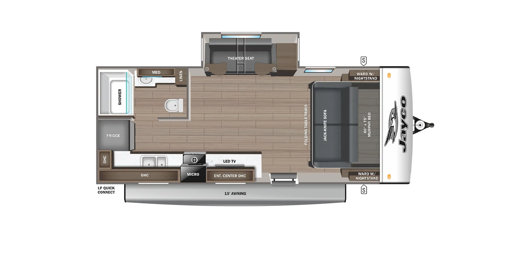 2025 Jayco Jay Feather 19MRK - Floor plan