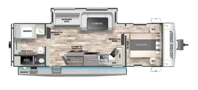 Forest River Cherokee Alpha Wolf 26RB-L floor plan