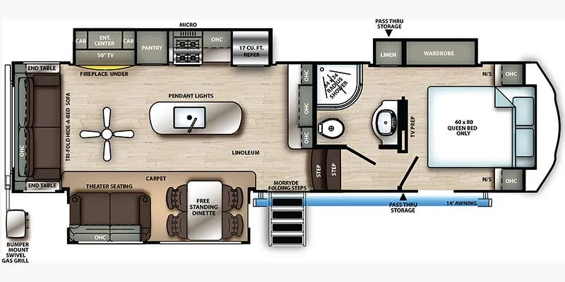 Forest River Sierra 2990TRIK floor plan