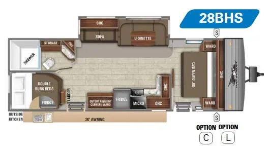 Jayco Jay Flight 28BHS floor plan