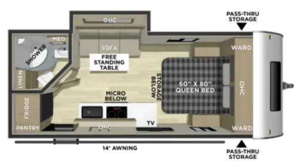 Coachmen Freedom Express Select 19SE floor plan
