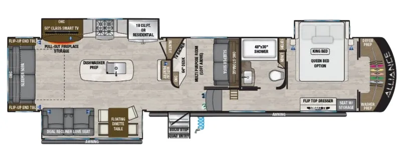 Alliance RV Paradigm 390MP floor plan
