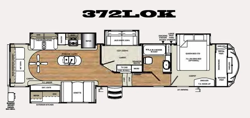Forest River Sierra 372LOK floor plan