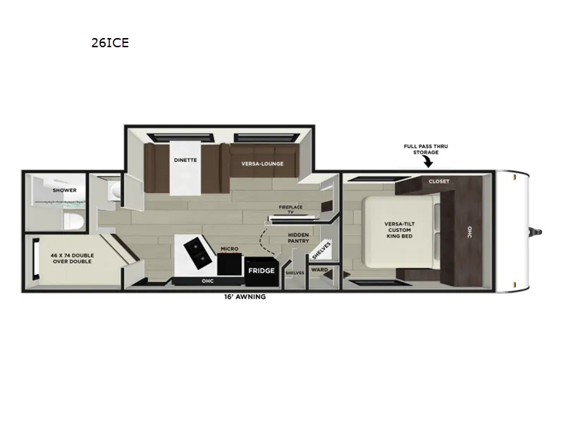 2027 Forest River Wildwood X-Lite 26ICE floor plan