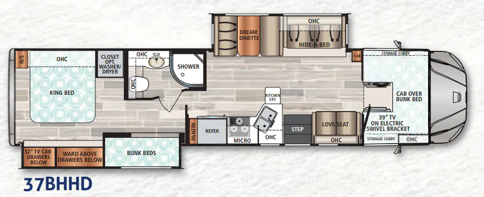 Dynamax Corp Force HD 37BD HD floor plan