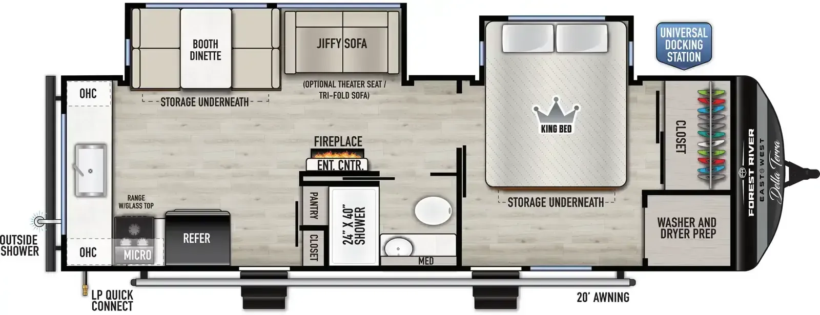 East to West Della Terra 263RK floor plan