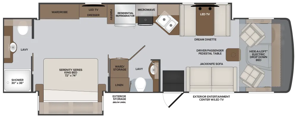 2024 Holiday Rambler Admiral 32N - Floor plan