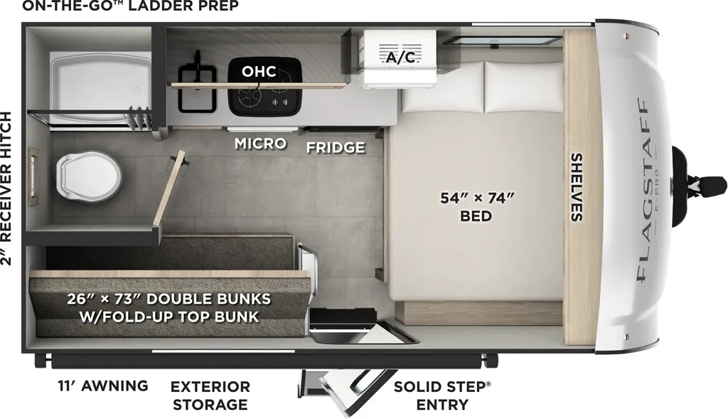 2026 Forest River Flagstaff E-pro 13LE floor plan