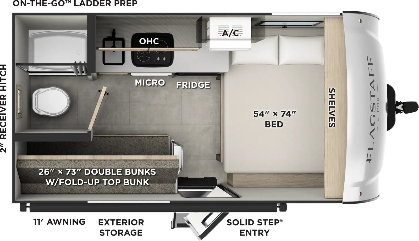 2026 Forest River Flagstaff E-pro 13LE - Floor plan