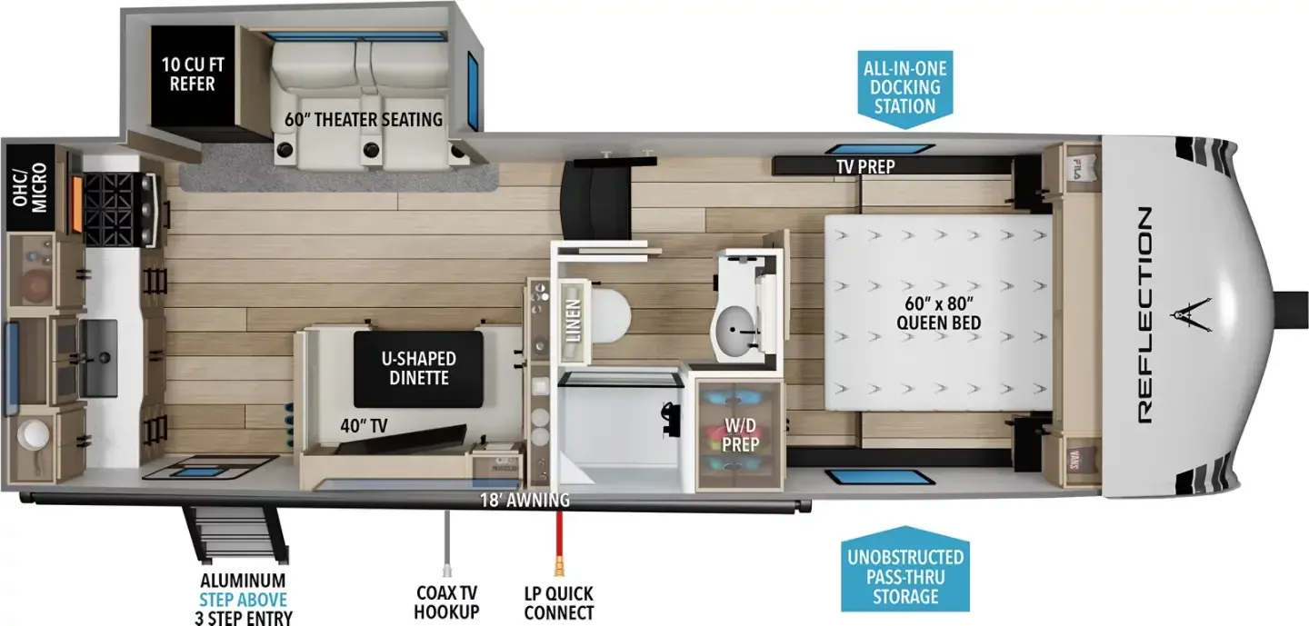 Grand Design Reflection 100 Series 22RK floor plan
