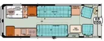 Sportsmobile Promaster EB 115s floor plan