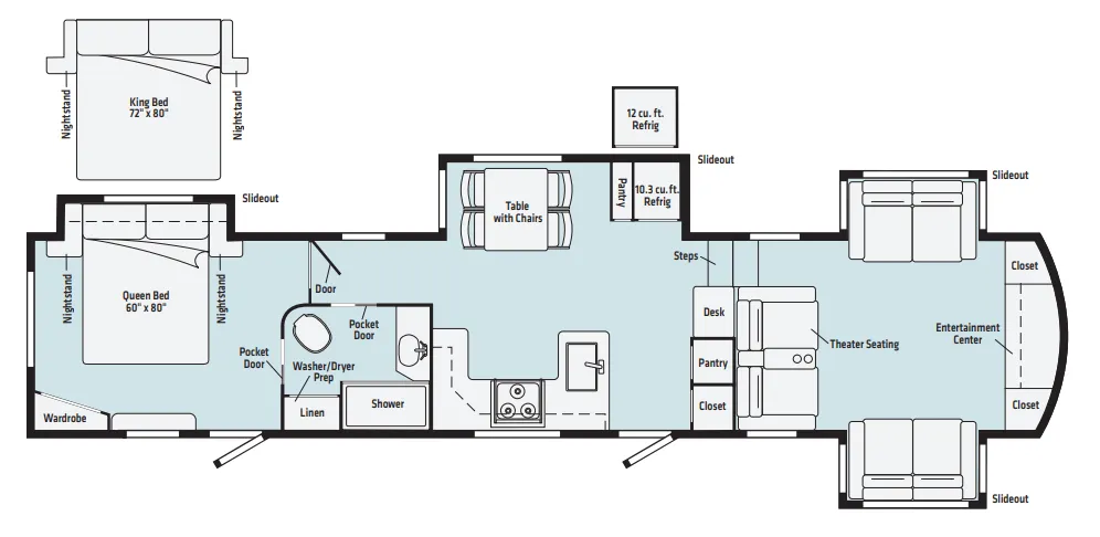 Winnebago Voyage V3436FL floor plan