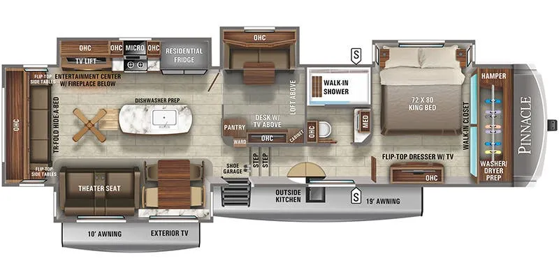2018 Jayco Pinnacle 37MDQS - Floor plan