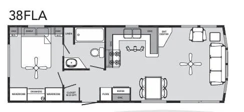 Forest River Quailridge 38FLA floor plan