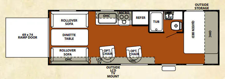 Forest River Cherokee Grey Wolf 25RR floor plan