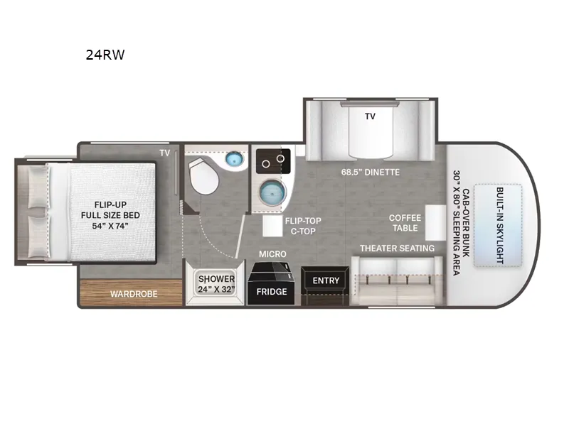 2027 Thor Motor Coach Delano 24RW floor plan