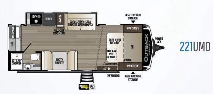 Keystone Outback Ultra-Lite 221UMD exterior