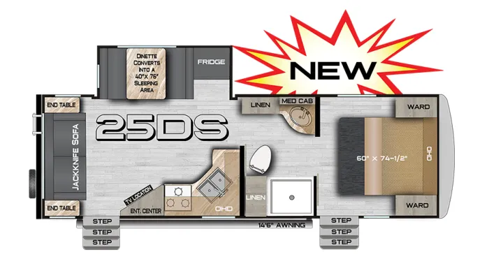 Northwood Nash Camp 25DS floor plan