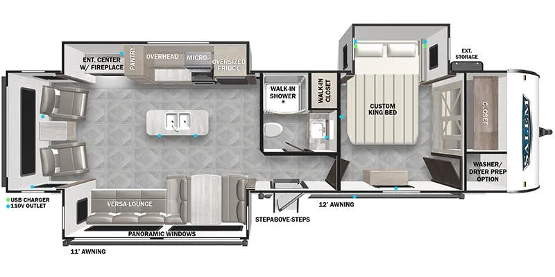 Forest River Salem 32RET floor plan