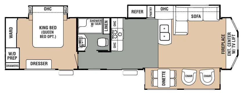 Forest River Cedar Creek Cottage 40CFE2 floor plan