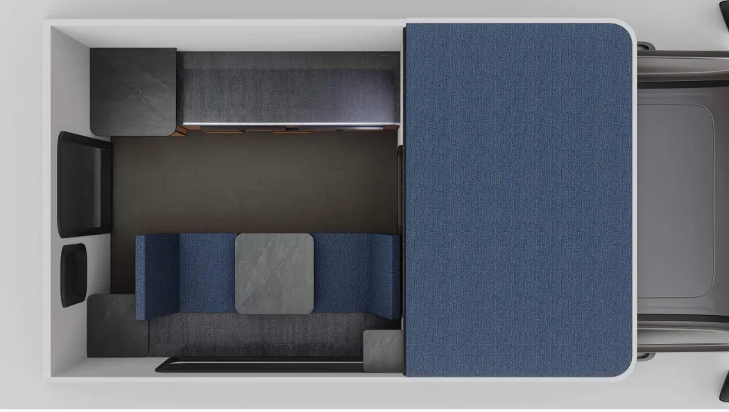 Four Wheel Camper Hawk BASE SIDE DINETTE floor plan