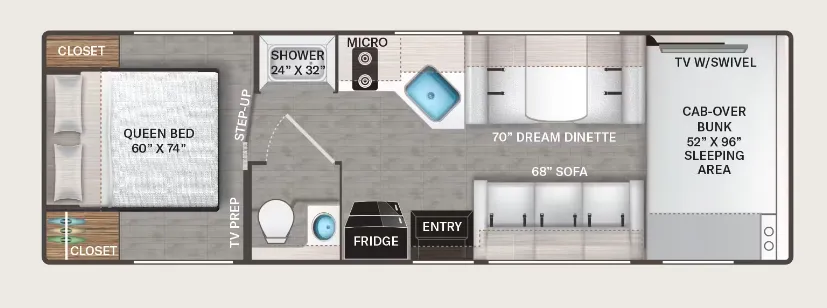 2022 Thor Motor Coach Chateau 28G CHEVY - Floor plan