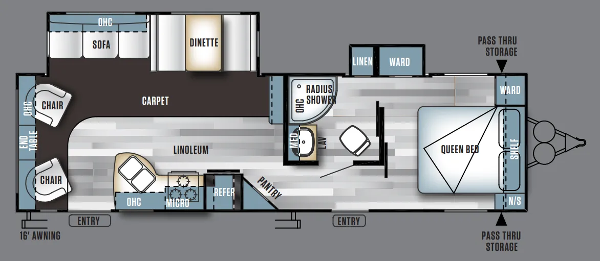 Forest River Salem 28RLDS floor plan
