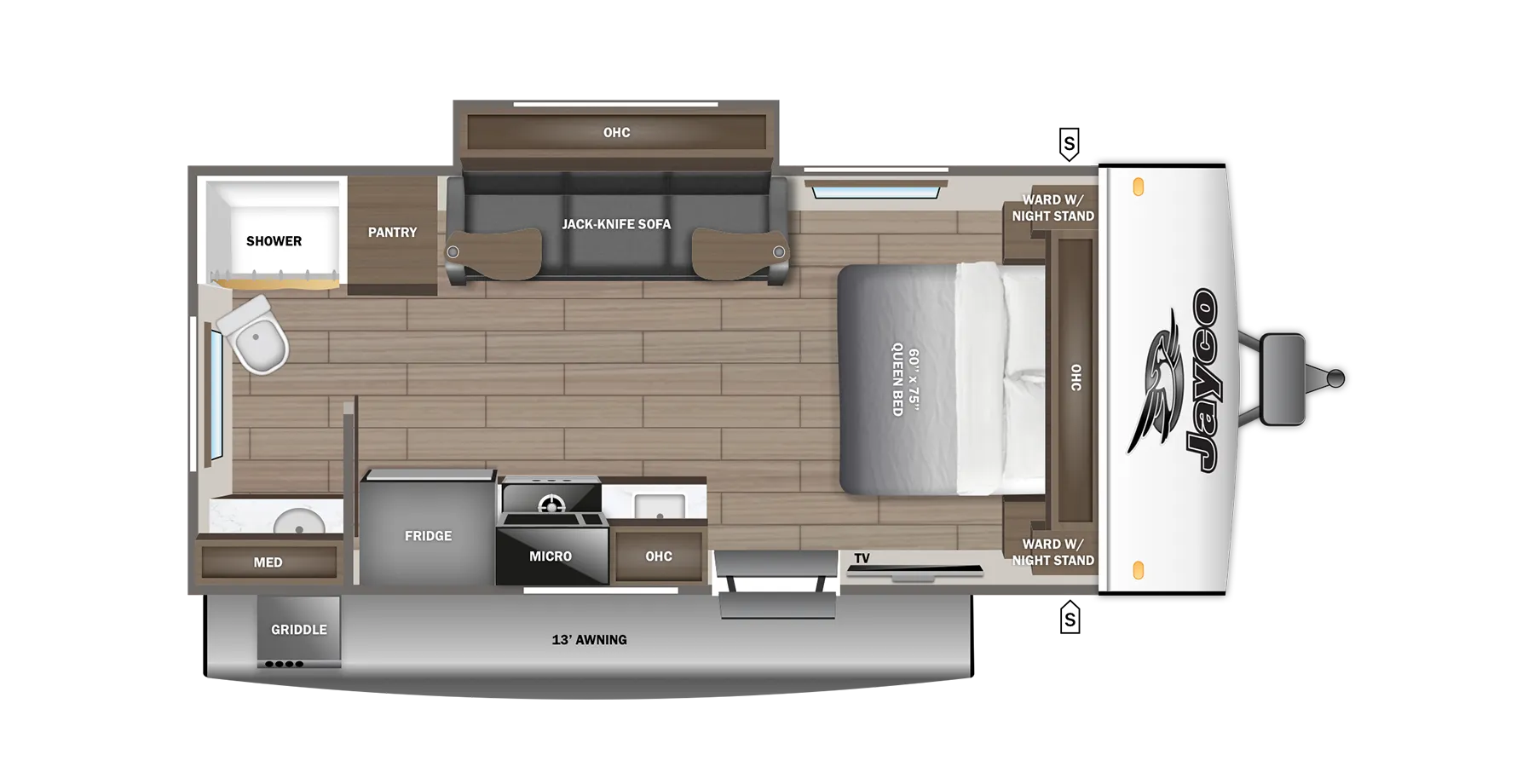 2026 Jayco Jay Feather Air 18FBS - Floor plan