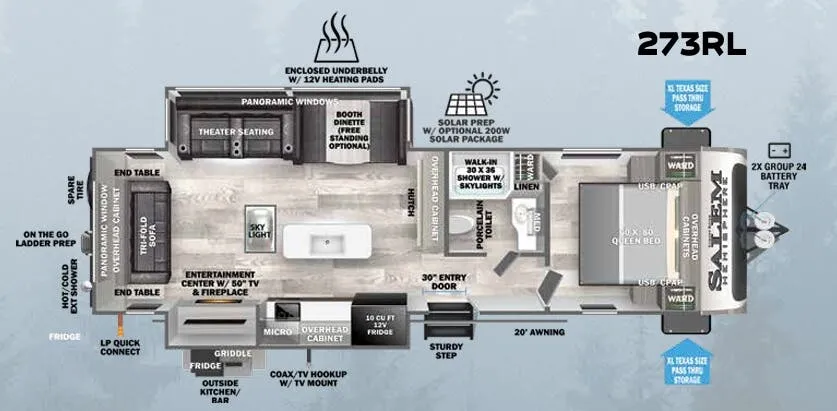 Forest River Salem Hemisphere 273RL floor plan