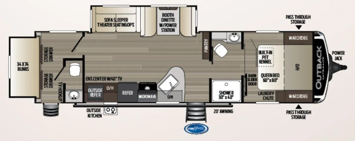 Keystone Outback Ultra-Lite 301UBH exterior