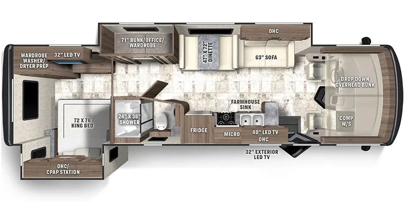 2024 Coachmen Pursuit 31ES - Floor plan