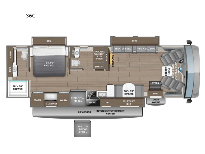 2026 Entegra Coach Vision XL 36C floor plan
