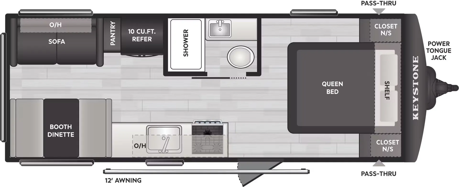 2026 Keystone Hideout Sport 200RL - Floor plan
