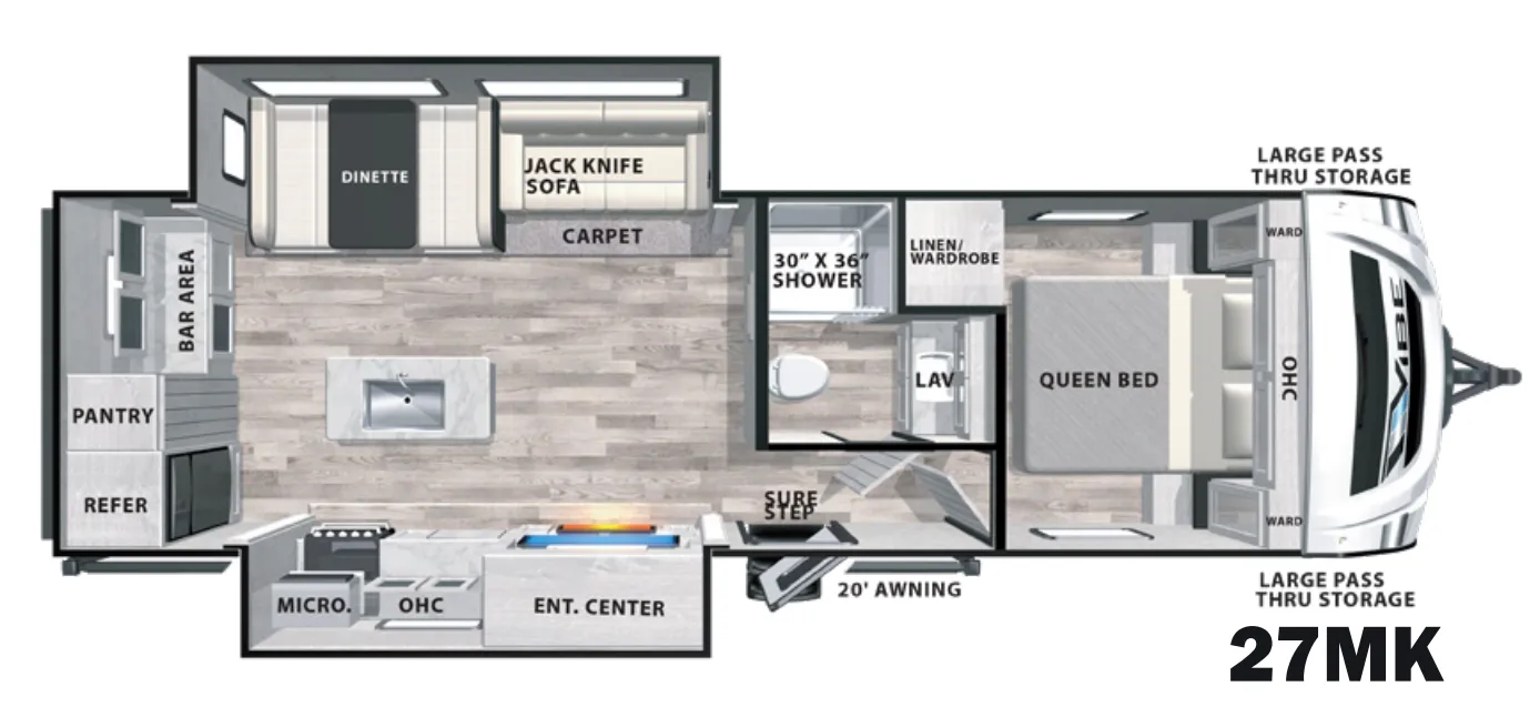 Forest River Vibe 27MK floor plan