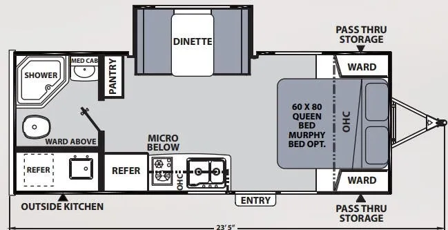 2023 Coachmen Apex Nano 203RBK - Floor plan