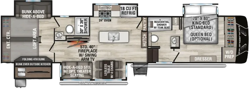 2026 K-Z Durango D348BHF - Floor plan