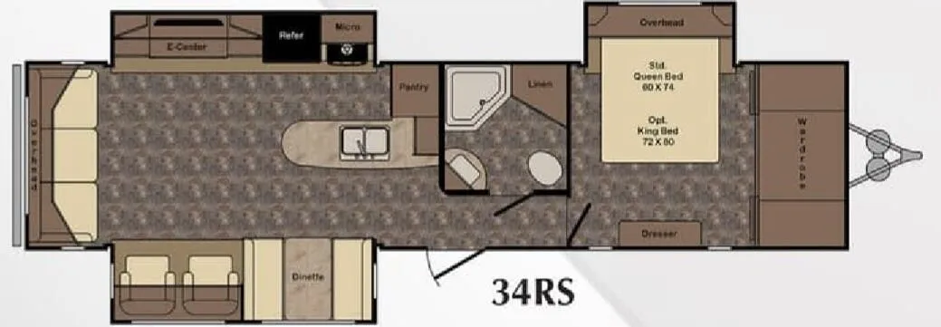 CrossRoads Zinger 34RS floor plan