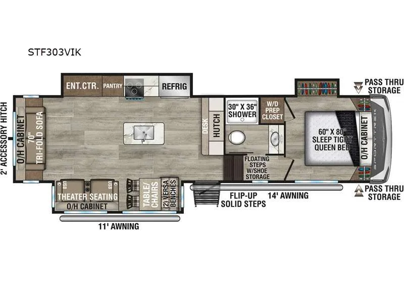 2026 Venture RV SportTrek STF303VIK floor plan