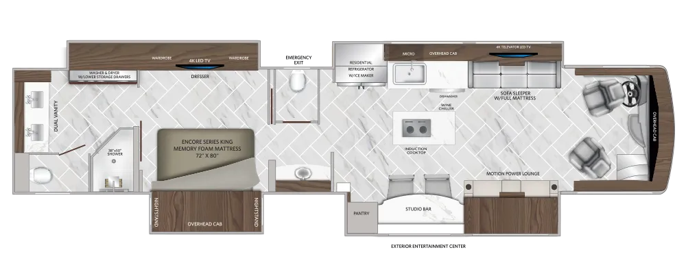 American Coach American Dream 45D floor plan