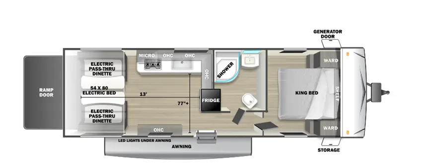 Forest River Sandstorm 2550 floor plan