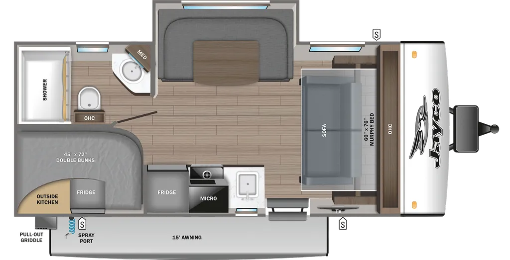 2025 Jayco Jay Feather Micro 199MBS floor plan