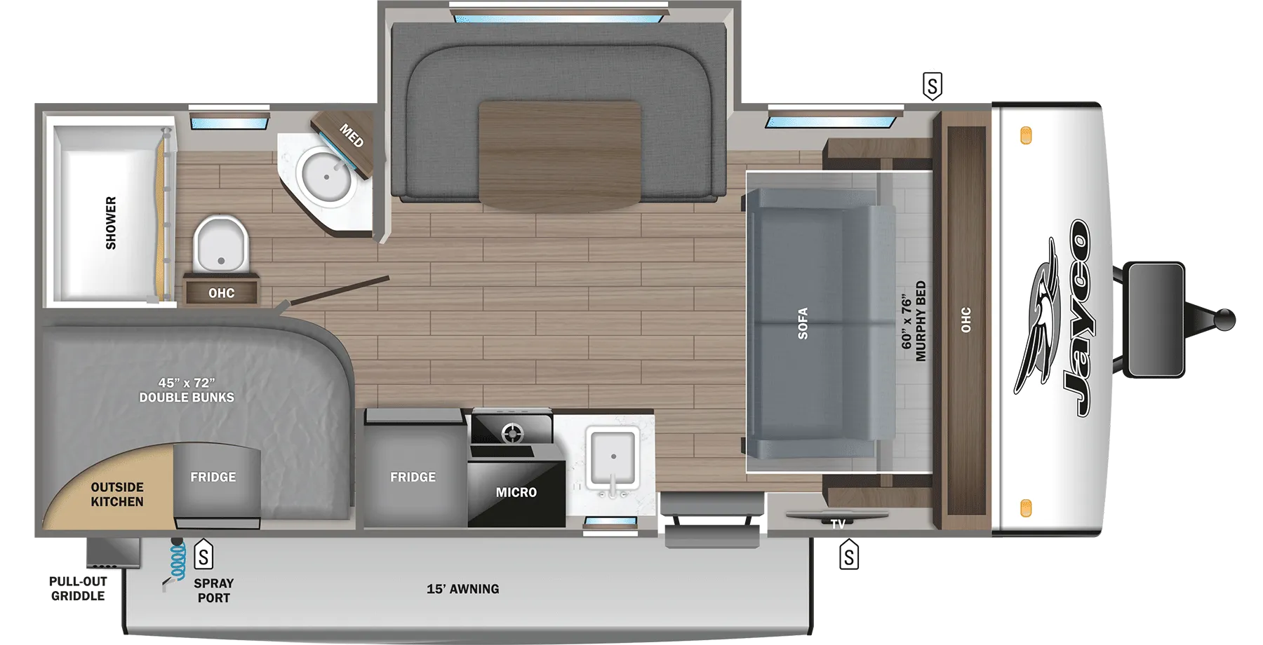 2025 Jayco Jay Feather Micro 199MBS - Floor plan