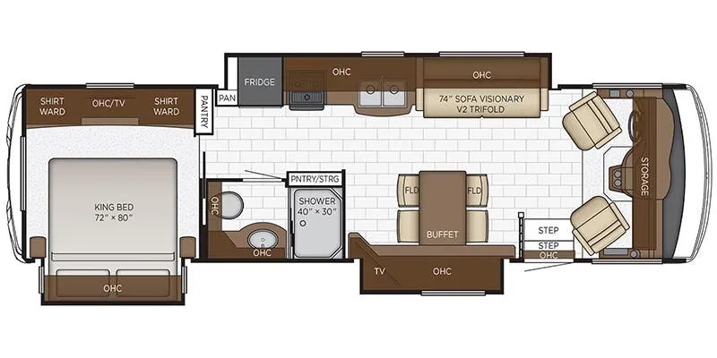 2020 Newmar Bay Star Sport 3226 - Floor plan