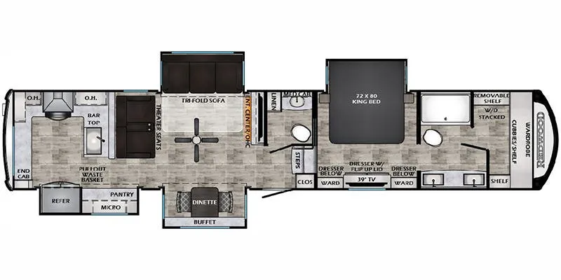 CrossRoads Redwood RW4120GK floor plan