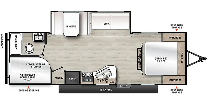 2026 Coachmen Catalina Summit Series 8 261BHS - Floor plan