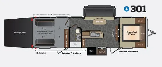 Keystone Impact 301 floor plan