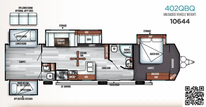 Forest River Salem Villa 402QBQ floor plan