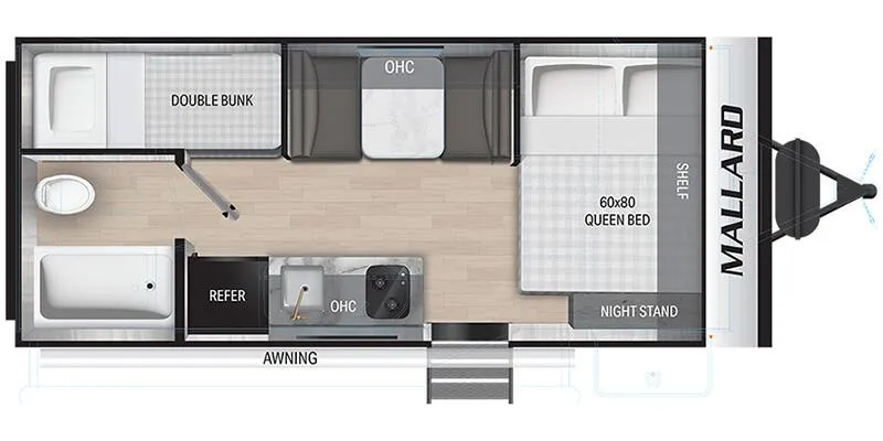 Heartland Mallard M17BHL floor plan